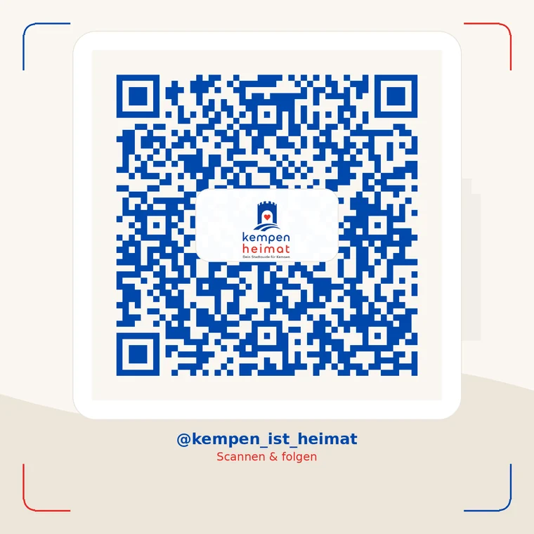QR-Code zum Instagram-Profil von Kempen ist Heimat